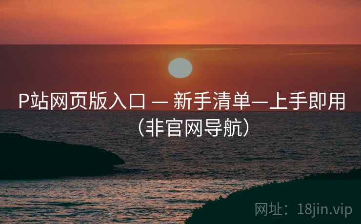 P站网页版入口 — 新手清单—上手即用（非官网导航）